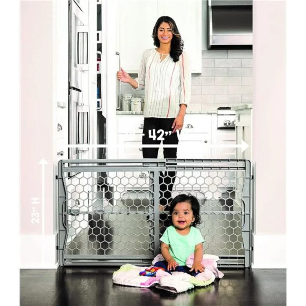 Easy Fit Plastic Adjustable Extra Wide Baby Gate, 1 Count (Pack of 1)